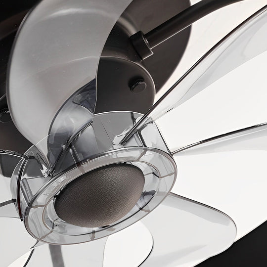 Round Inverter Mute LED Dimmable Bladeless Ceiling Fan with Remote