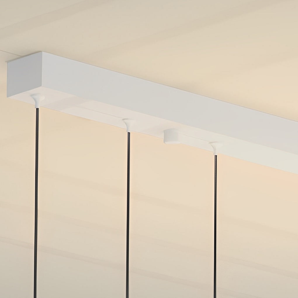 Ultra-Thin Square Rings Three-Step Dimming LED Modern Chandelier – White Finish