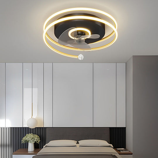 Nordic Bladeless Ceiling Fan with 3-Speed Wind and 45W LED Light