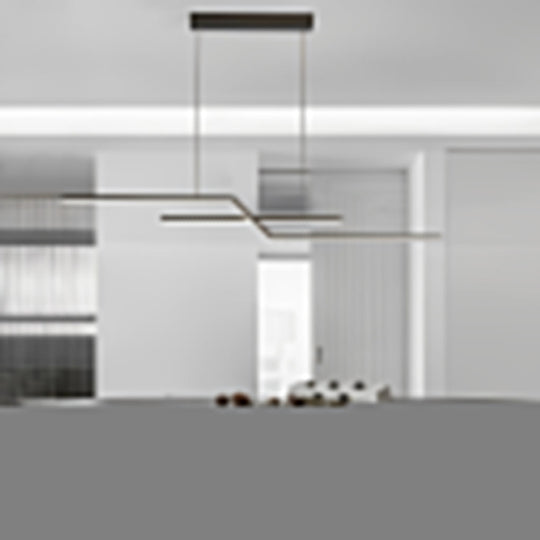 Minimalist Creative Linear LED Three-Step Dimming Modern Chandelier