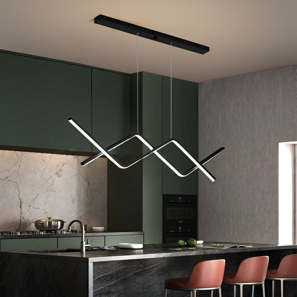 Creative Linear Design LED 3-Step Dimming Modern Chandelier