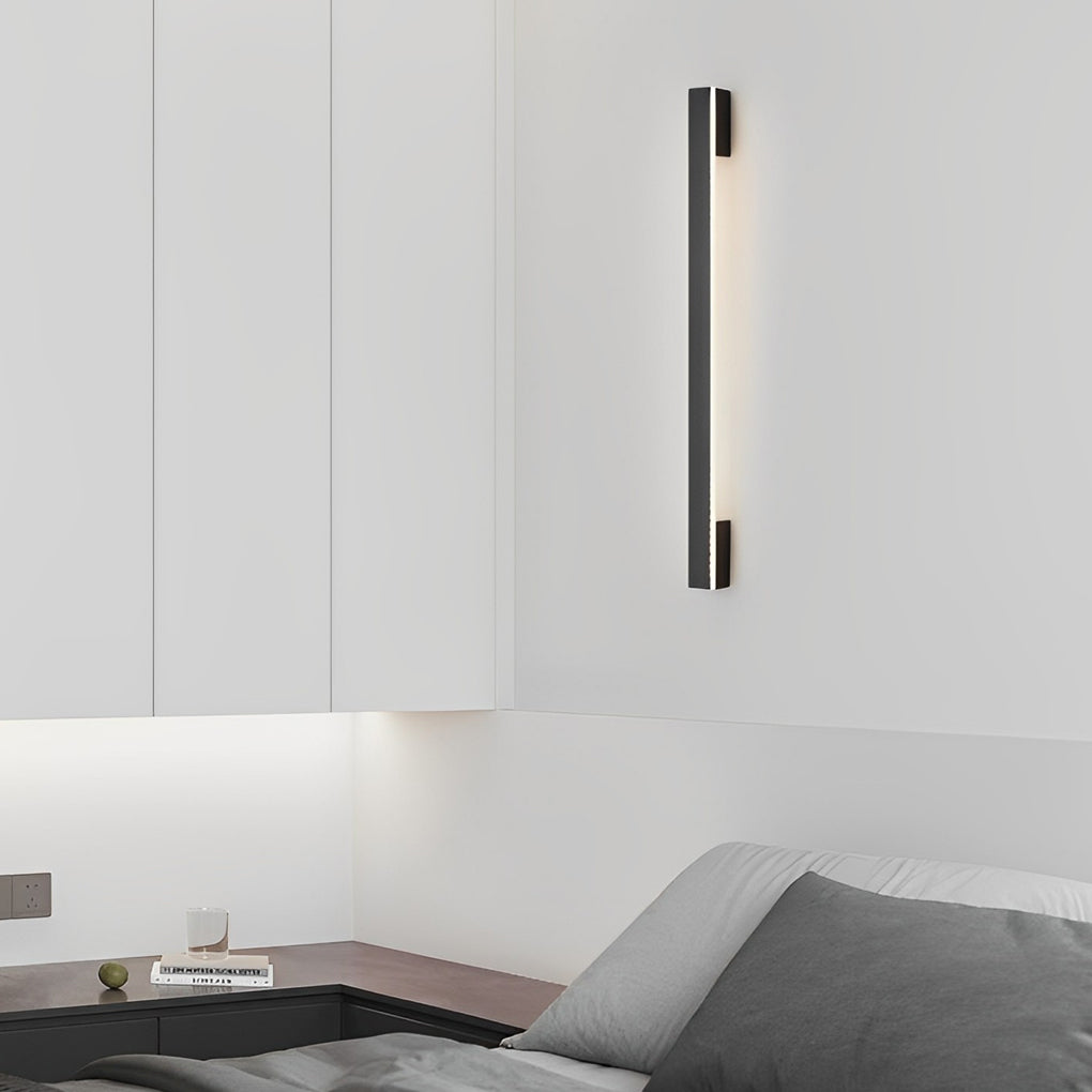 Minimalist Linear Copper LED Wall Lamp with 3-Step Dimming