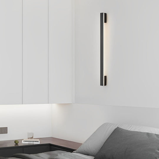 Minimalist Linear Copper LED Wall Lamp with 3-Step Dimming