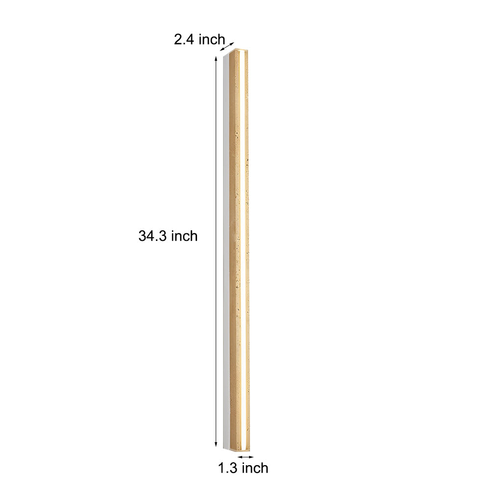 Strip Yellow Travertine LED Japanese-Style Wall Lamp