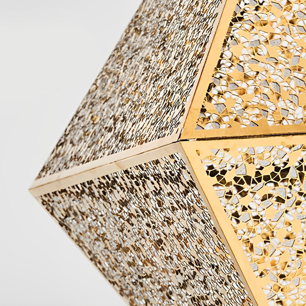 Stainless Steel Geometric Polyhedral Art Hollow Postmodern Chandelier