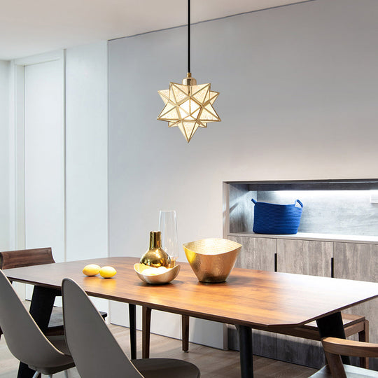 Creative Five-Pointed Star Three Step Dimming Modern Pendant Light
