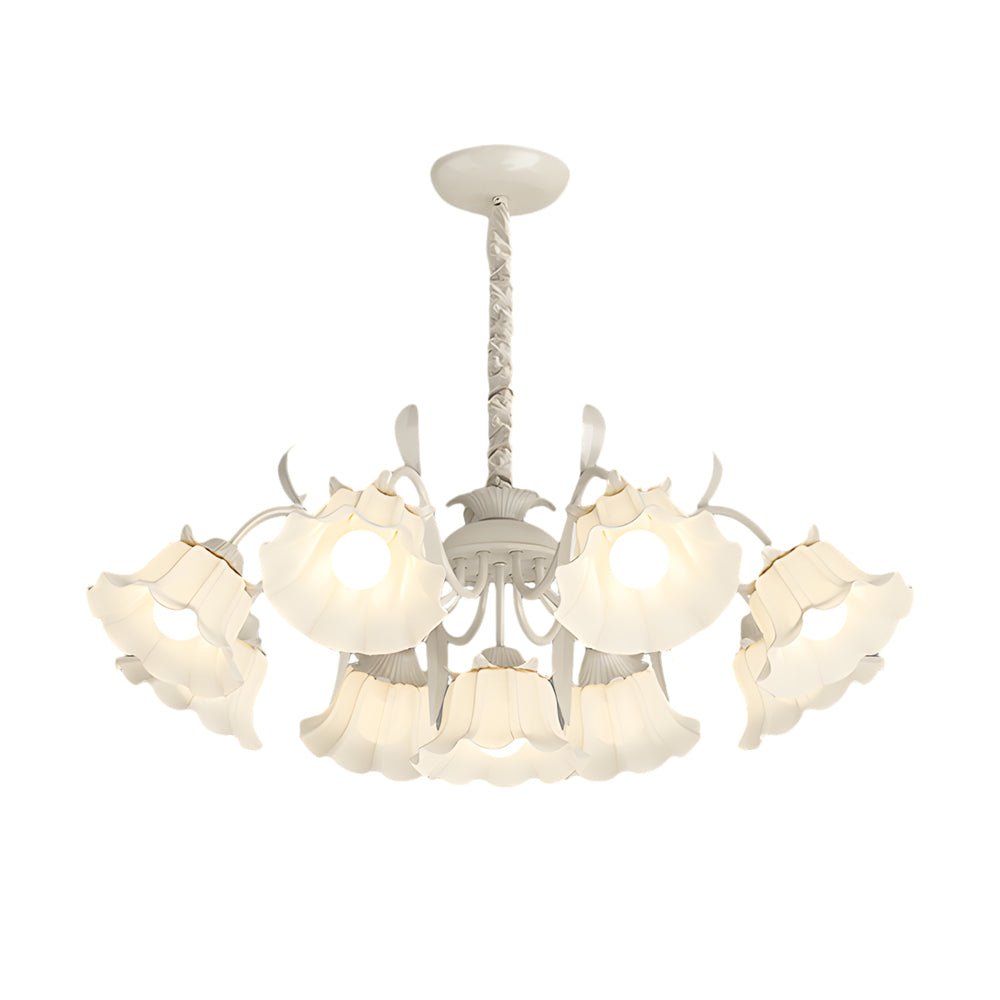 Orchid Flower Chandelier with 3-Step Dimming, 9 Lights
