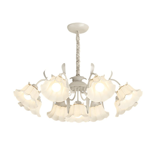Orchid Flower Chandelier with 3-Step Dimming, 9 Lights