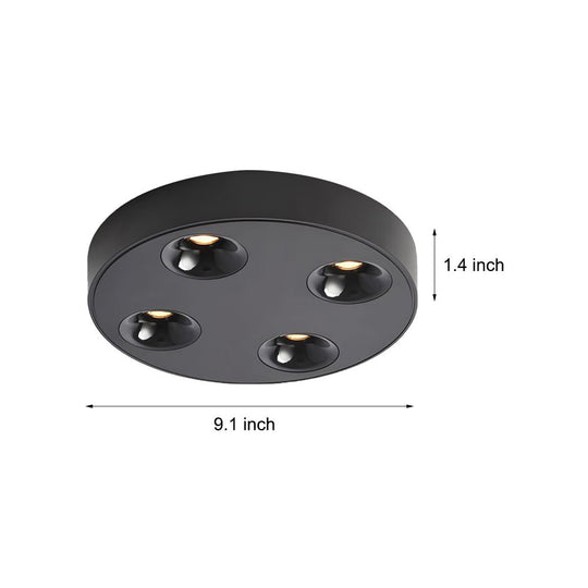 9.1-Inch Peg 4-Light LED Flush Mount Ceiling Light