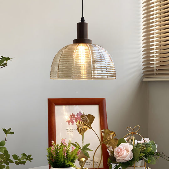 Vintage Glass Dome Pendant Light – 1 Head