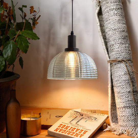 Vintage Glass Dome Pendant Light – 1 Head