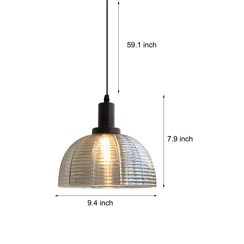 Vintage Glass Dome Pendant Light – 1 Head