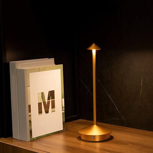 Mini Triangle LED Table Lamp – Cordless & Dimmable