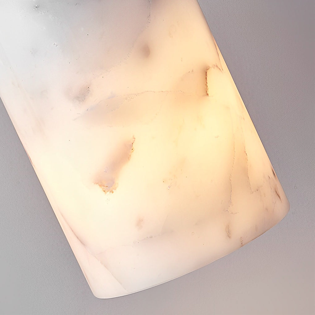 Minimalist Cylindrical Marmoreal 3-Step Dimming Nordic Pendant Light