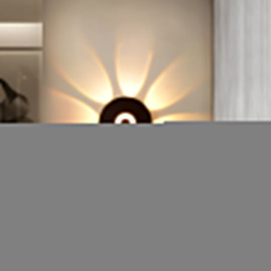 Round Waterproof LED Black Wall Washer Sconce Light