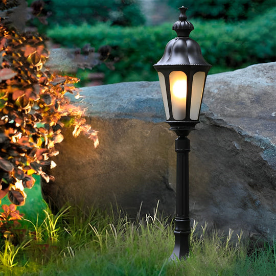Elegant European Style Black LED Outdoor Pathway Lamp Post