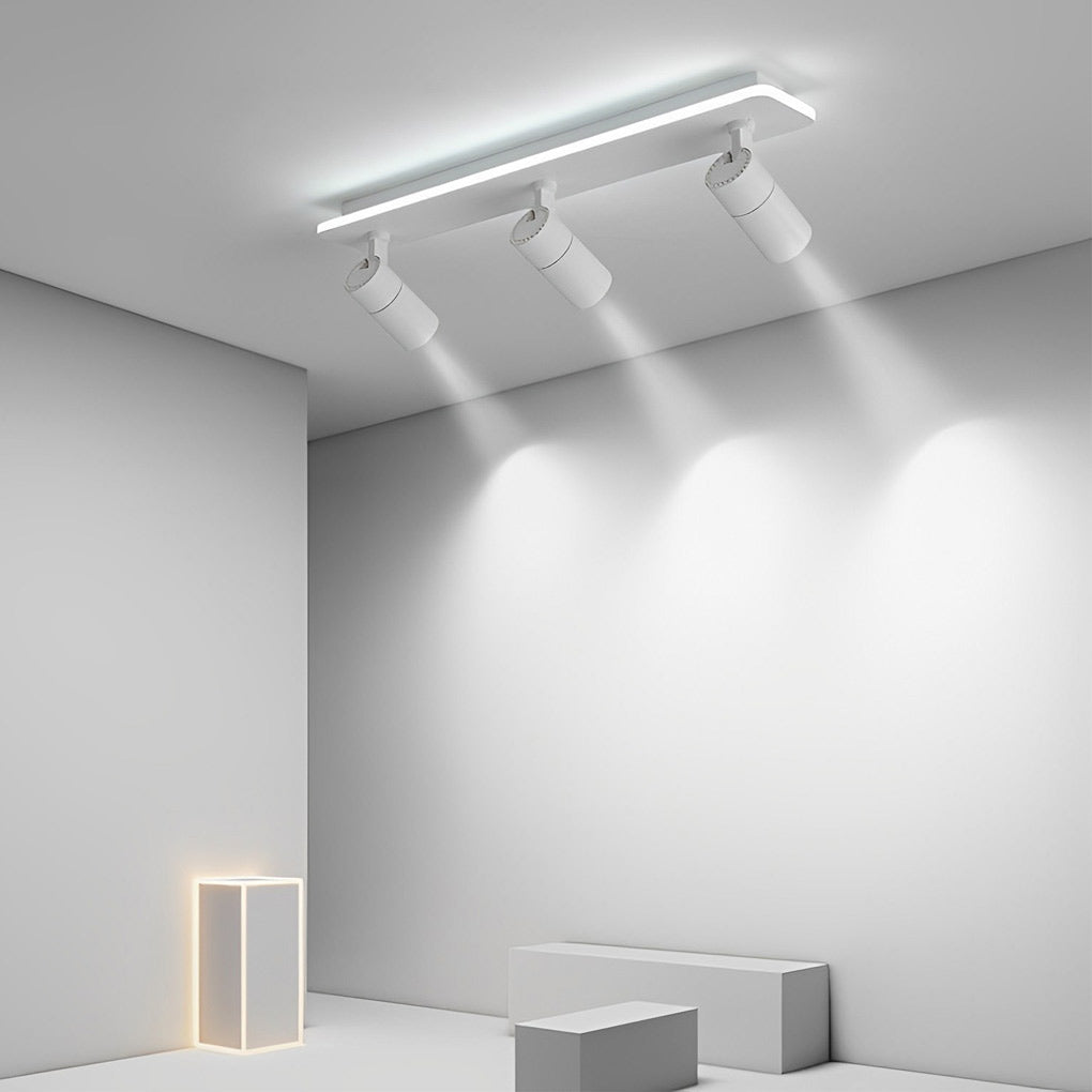 Minimalist Long Rectangular Adjustable LED Flush Mount Spotlight (2/3/4-Light)