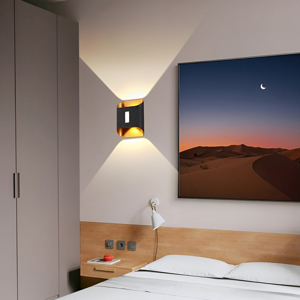 Waterproof LED Up and Down Wall Lamp Modern Outdoor Wall Sconce