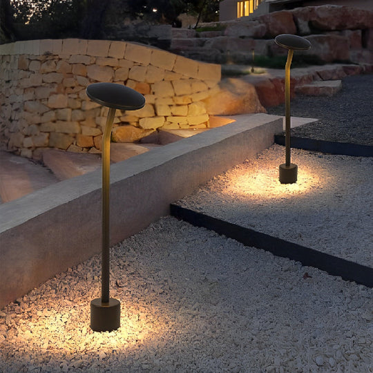 Mushroom-Shaped Brown LED Outdoor Lawn Light