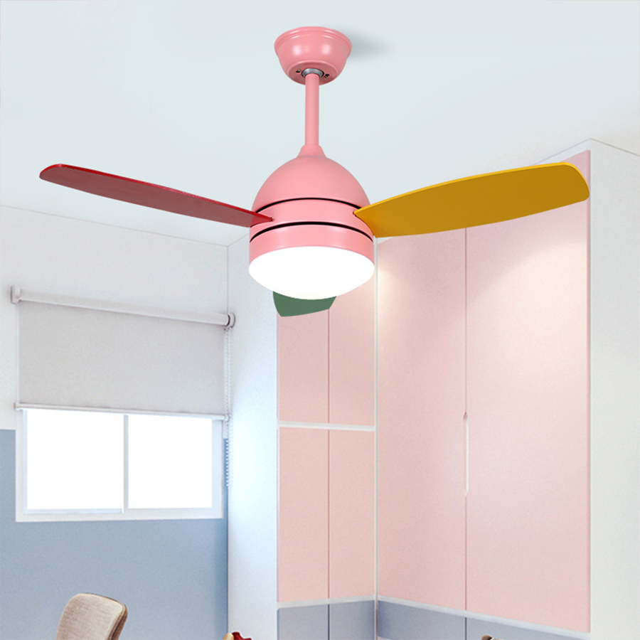 Modern Variable Frequency Kids Ceiling Fan with LED Light