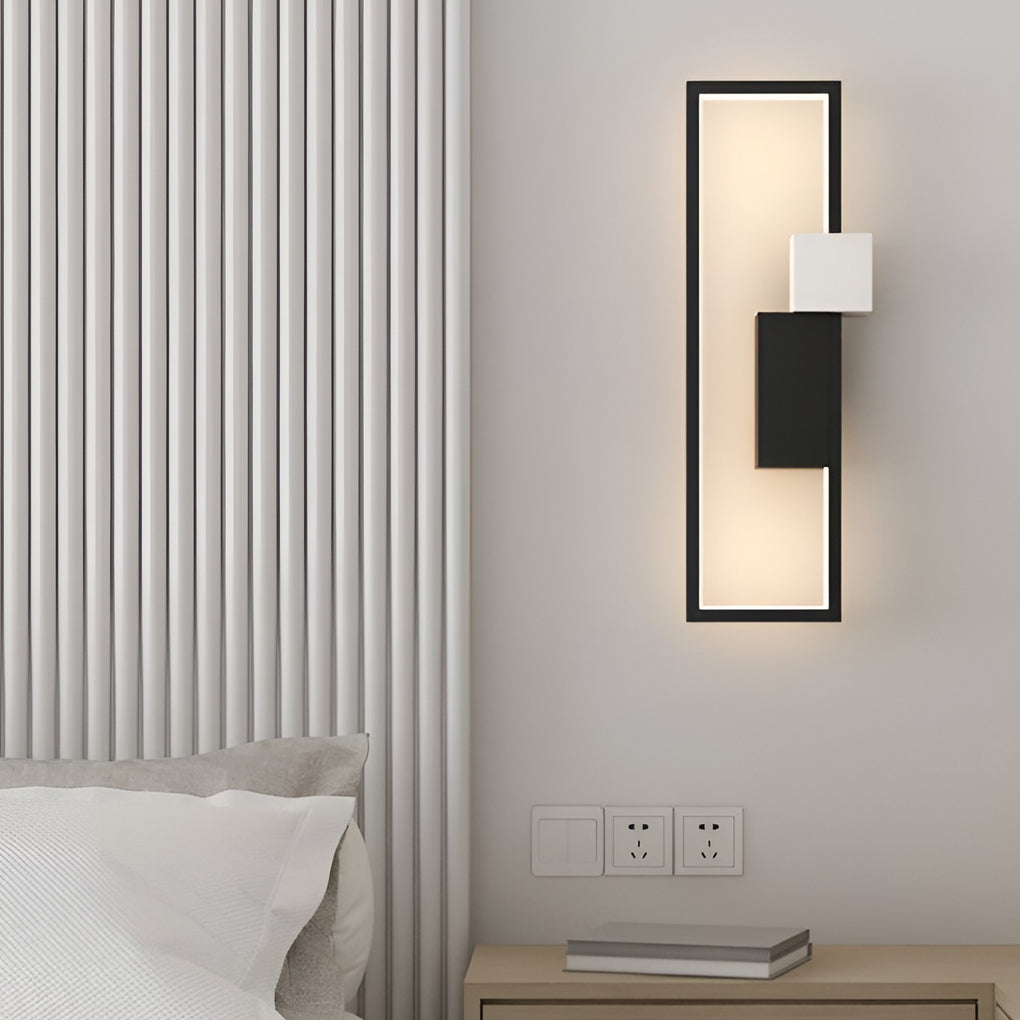 Rectangular Three-Color LED Nordic Wall Lamp