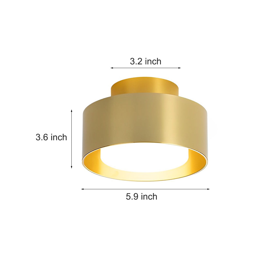 Small Round Aluminum LED Modern Minimalist Surface Mounted Ceiling Light
