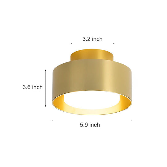 Small Round Aluminum LED Modern Minimalist Surface Mounted Ceiling Light