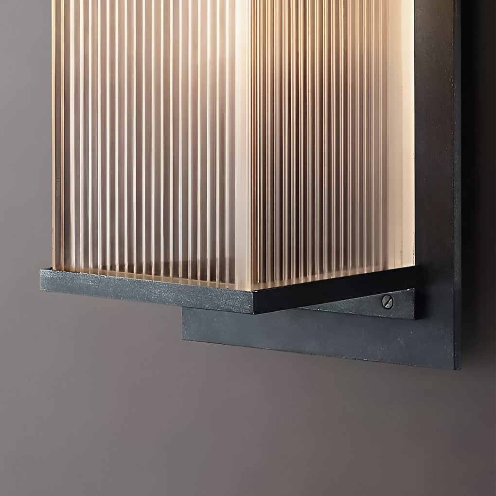 Rectangular Waterproof LED 3 W Modern Outdoor Solar Wall Sconces Lighting