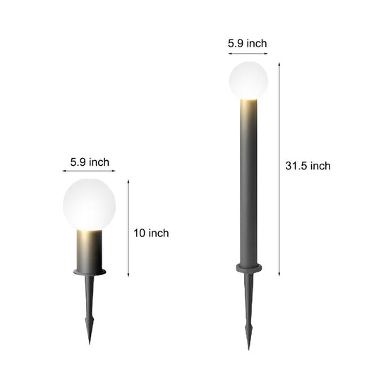 Elegant Round Ball LED Pathway Lights Waterproof and Sturdy