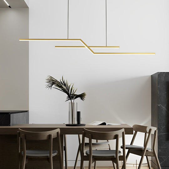 Minimalist Creative Linear LED Three-Step Dimming Modern Chandelier