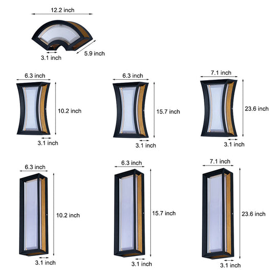 Minimalist Waterproof Creative Aluminum Modern Outdoor Wall Light