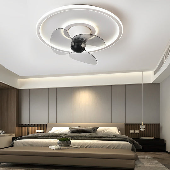 Smart 360° Rotating Dimmable LED Ceiling Fan with Invisible Blades