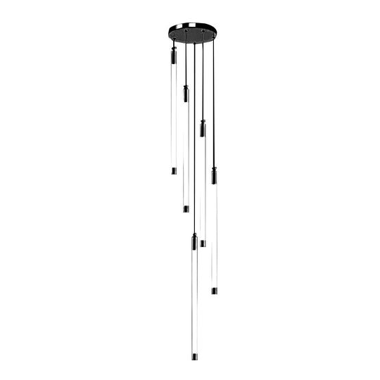 Spiral Creative Long Tube LED Modern Duplex Staircase Chandelier Ceiling Light