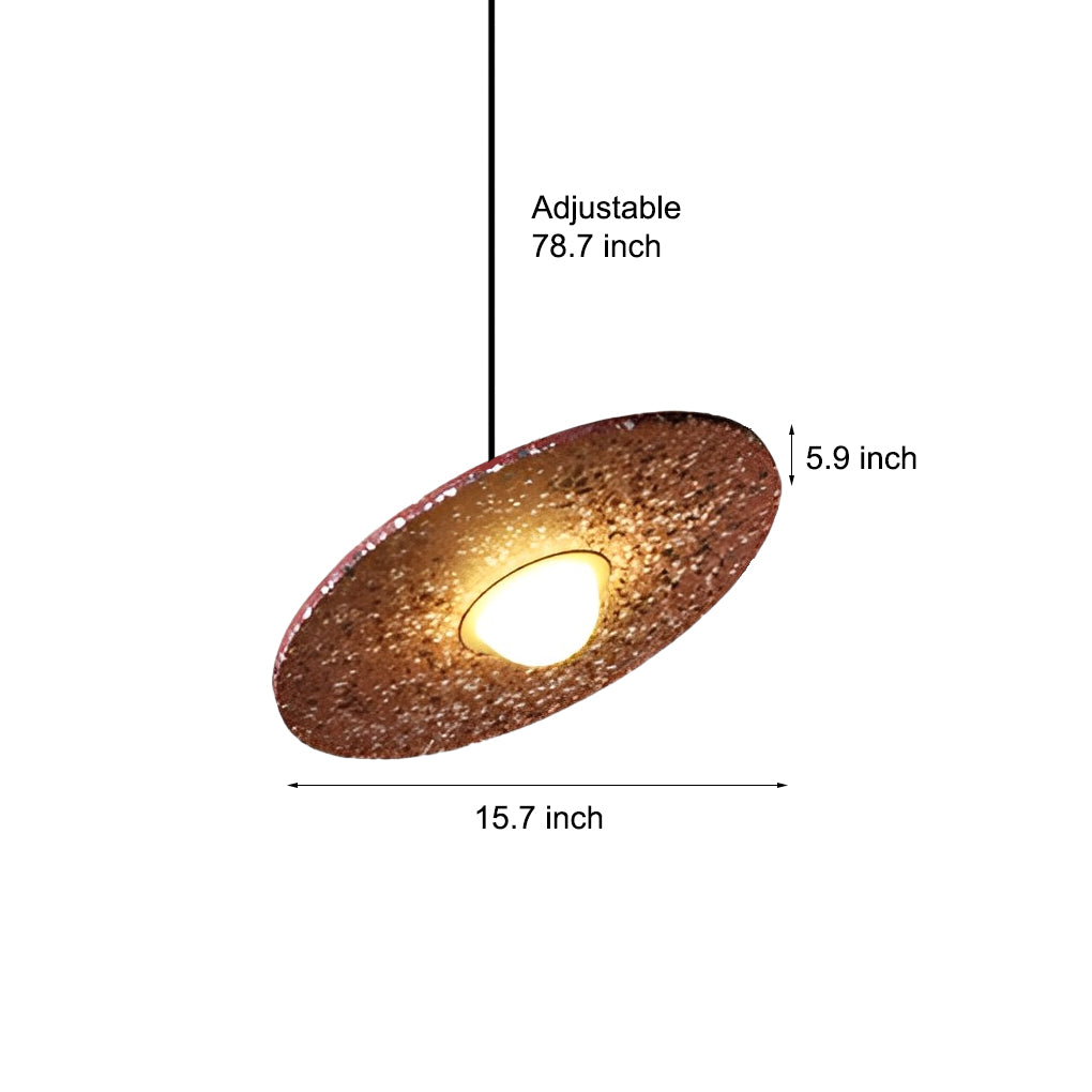 Round Terrazzo Planets Glass Creative LED Nordic Pendant Light