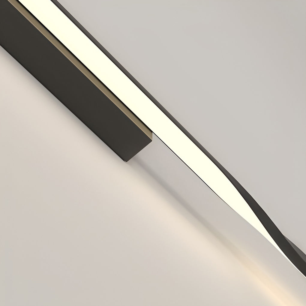Creative Linear LED Black Modern Minimalist Wall Lamp