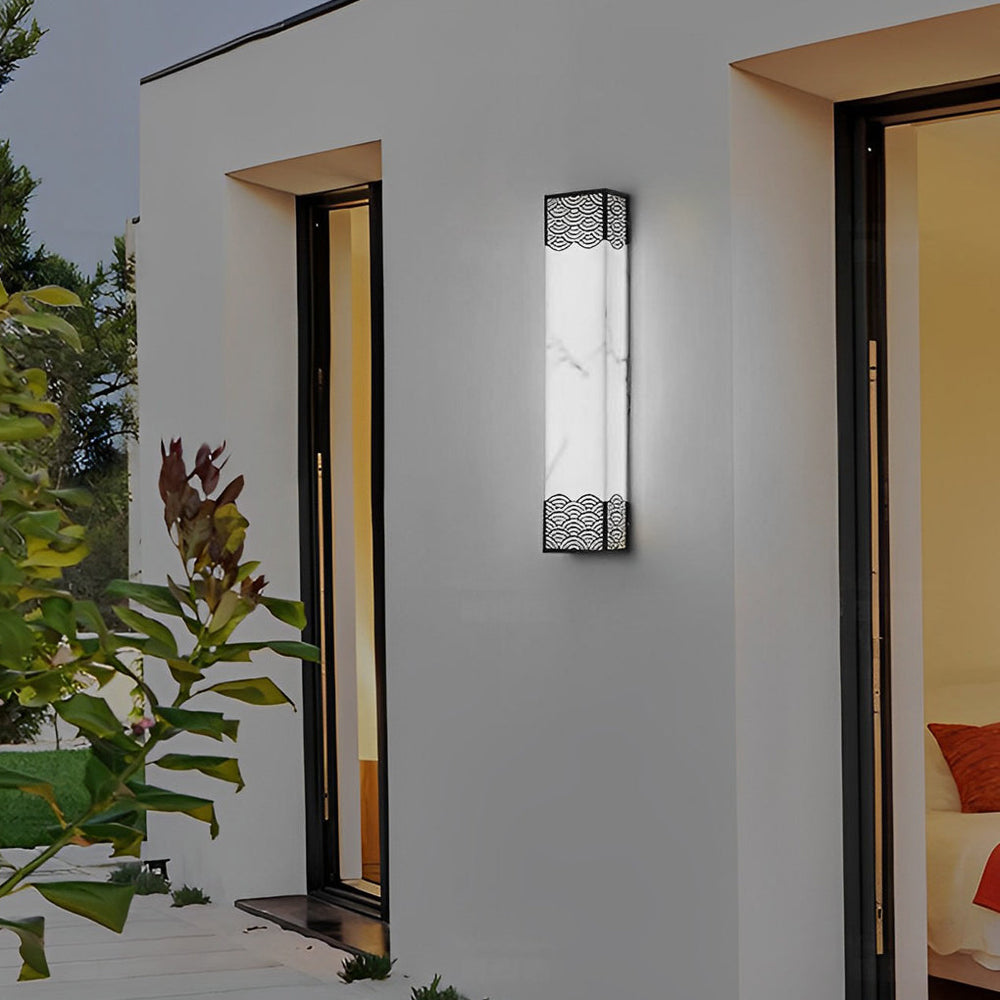 Rectangular Resin LED Waterproof Vintage Outdoor Wall Lamp
