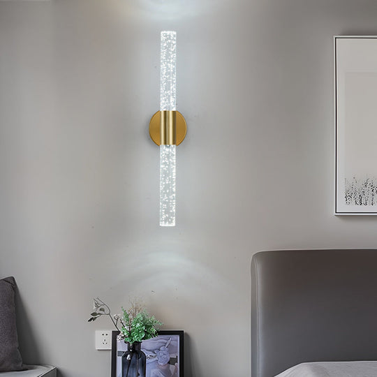 Nordic Cylinder LED Wall Lamp – Iron & Acrylic Wall Sconce