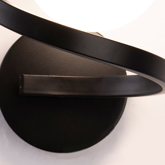 Electroplated Curved Metal LED Modern Wall Sconce