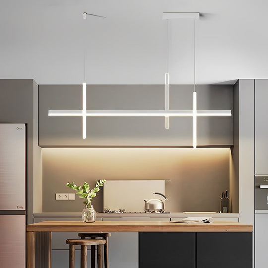 Minimalist Long Liner Lights Three Step Dimming Stepless Dimmable Chandelier
