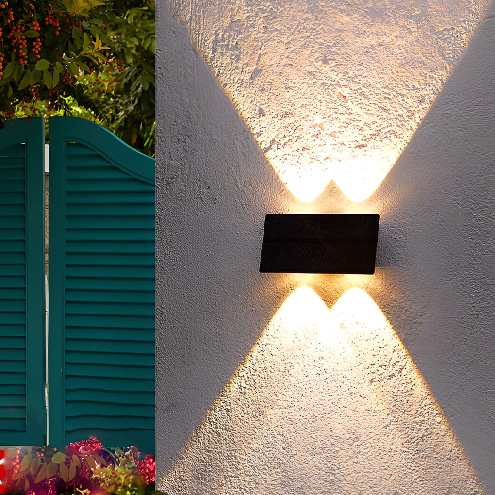 Rectangular Up and Down LED Waterproof Solar Wall Washer Light