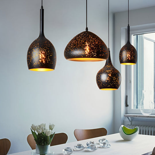 Creative Iron E27 Black Retro Industrial Pendant Light