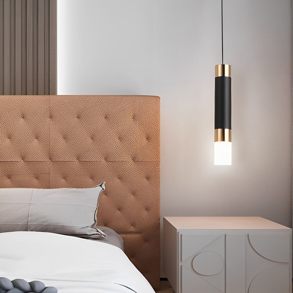 Personality Minimalist LED Black Nordic Pendant Light for Kitchen Island