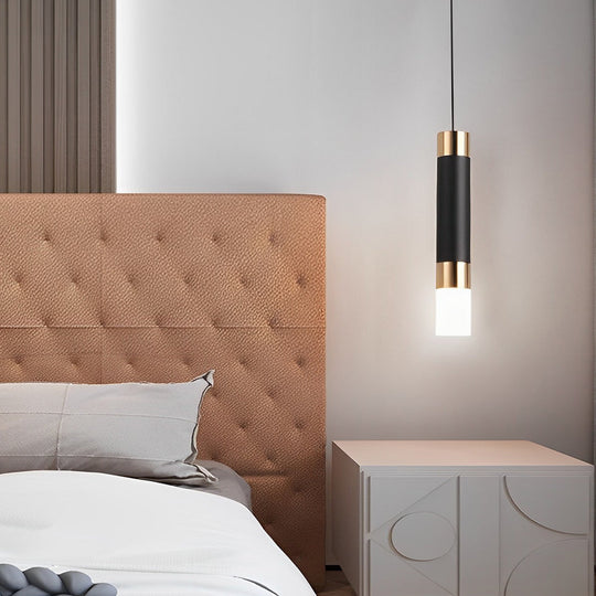 Personality Minimalist LED Black Nordic Pendant Light for Kitchen Island