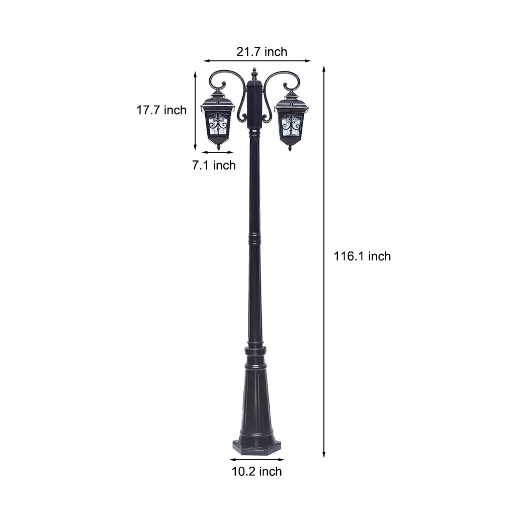 2 Light Outdoor Waterproof Retro European Style Street Lights