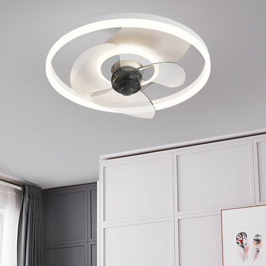 Modern Inverter Ceiling Fan with 3-Step Dimming LED and Remote Control