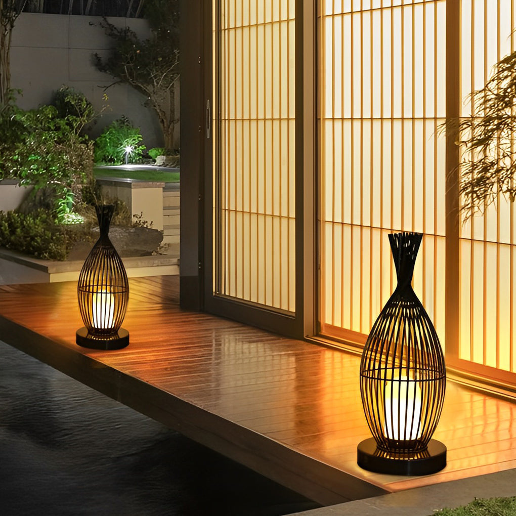 Industrial Caged LED Outdoor Floor Lamp Waterproof