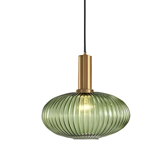 Glass Lantern Shaped Striped Creative LED Nordic Chandelier Pendant Light