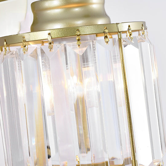 Round Crystal Glass Postmodern LED Wall Lamp