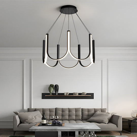 Minimalist 3-Step Dimming LED Nordic Chandelier Hanging Ceiling Lamp