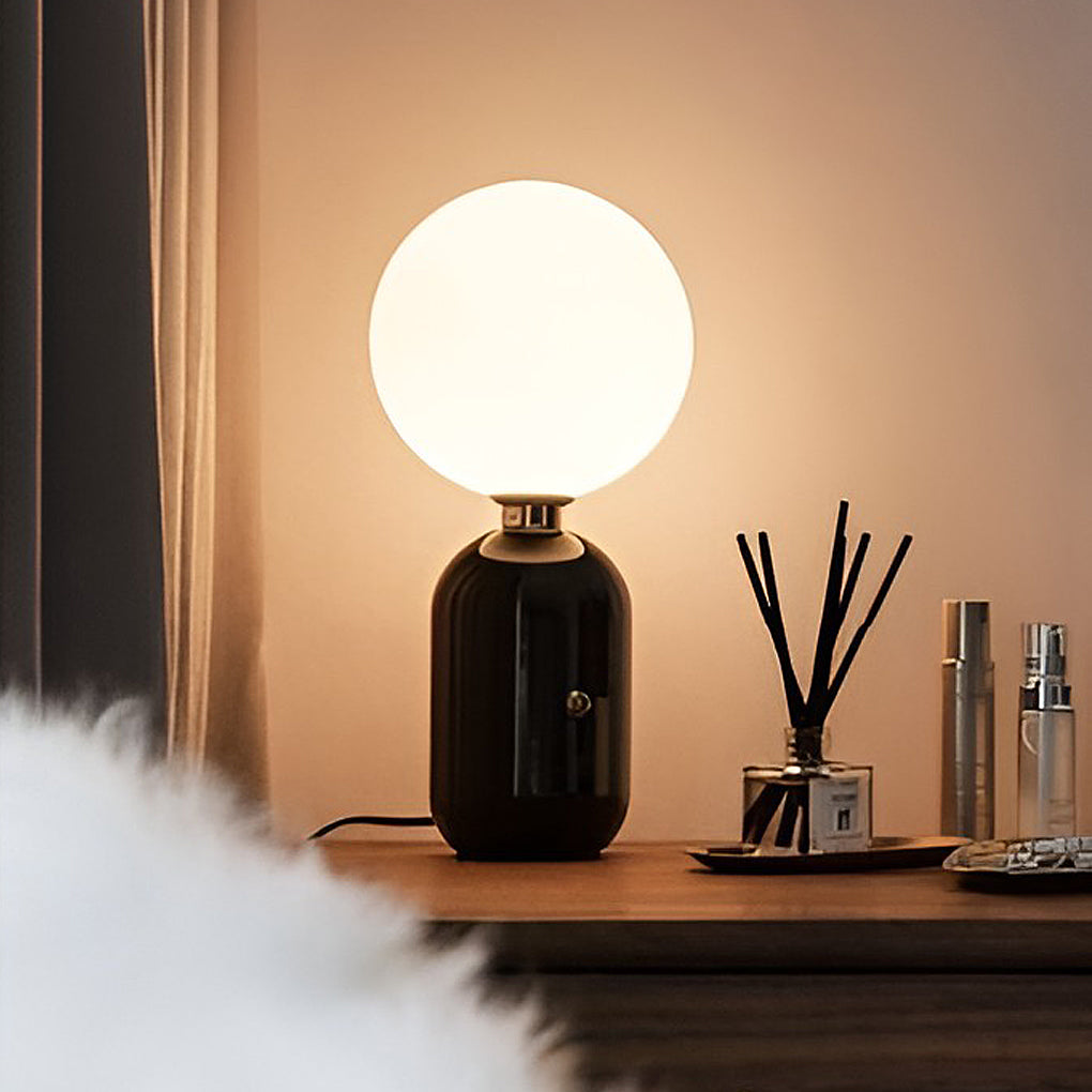 Modern Glass Globe LED Accent Table Lamp